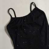Summer Slimming Lace-Up Low Back Beaded Strap Dress for Women