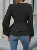 Spring/Fall Slimming Slim Waist Blouse