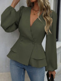 Spring/Fall Slimming Slim Waist Blouse
