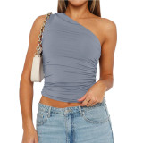 One-Shoulder Camisole Spring/Summer Sexy Y2K Sleeveless Fitted Top