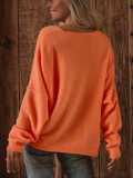 Fall/Winter Deep V-Neck Pullover Women's Sweater Fashion Casual Loose Long-Sleeve Knit Top
