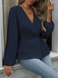 Spring/Fall Slimming Slim Waist Blouse