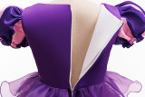 Halloween Children's Performance Costume Cosplay Outfit Girl's Bubble Sleeve Mesh Dress