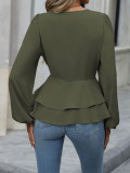 Spring/Fall Slimming Slim Waist Blouse