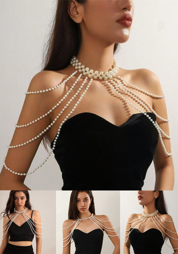 Accessory Chain Pearl Body Chain Women's Necklace Party Wedding Jewelry Formal Wear