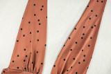 Print Polka Dot Women's Slim Waist Sexy A-Line Pleated Deep V-Neck Sleeveless Short Dress