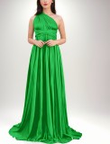 Women Sexy Cross Backless Bandage Long Dress