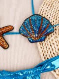 Women Sexy Shell Starfish Bikini Two Pieces Swimwear
