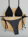 Beach Holidays Polka Dot Sexy Bikini Two Pieces Swimsuit