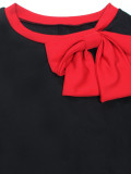 Women's Fashion Elegant Summer Round Neck Short Sleeve Plus Size Career Dress