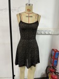 Summer Chic Beaded Irregular Strap A-Line Dress