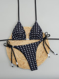 Beach Holidays Polka Dot Sexy Bikini Two Pieces Swimsuit