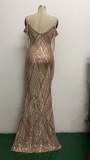 Sequin Fishtail Long Formal Dress Evening Gown