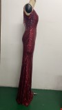 Sequin Fishtail Long Formal Dress Evening Gown