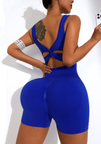 Women Seamless Stretchy Workout Suspender Yoga Jumpsuit