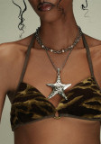 Women Summer Beach Necklace Holidays Starfish Pendant Necklace