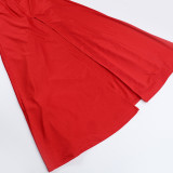 Women Sexy Backless Halter Neck Pocket Neck Maxi Dress