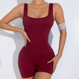 Women Seamless Stretchy Workout Suspender Yoga Jumpsuit