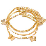 Women anklet and bracelet set, two-piece
