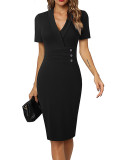 Women OL Wear Black Blazer Dress