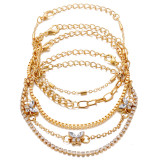 Women anklet and bracelet set, two-piece