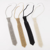Women summer holidays pearl tie, sexy hollow pearl body chain, Halter neck necklace