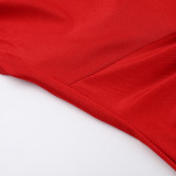 Women Sexy Backless Halter Neck Pocket Neck Maxi Dress