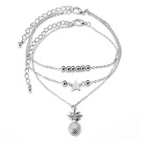 Women anklet and bracelet set, two-piece