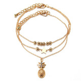 Women anklet and bracelet set, two-piece