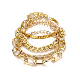Women anklet and bracelet set, two-piece