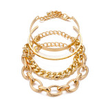 Women anklet and bracelet set, two-piece