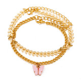 Women anklet and bracelet set, two-piece