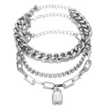 Women anklet and bracelet set, two-piece