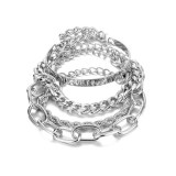 Women anklet and bracelet set, two-piece