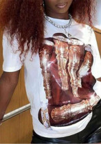 Women Short-Sleeved Printed Short-Sleeved Top