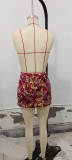 Slim Fit Holidays Style Print Sequin Short Skirt