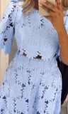 Women's Hollow Out Top Fashion Casual Two-Piece Set