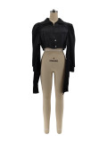 Women's Sexy Lace-Up Padded Shoulder Shirt