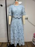 Women's Hollow Out Top Fashion Casual Two-Piece Set