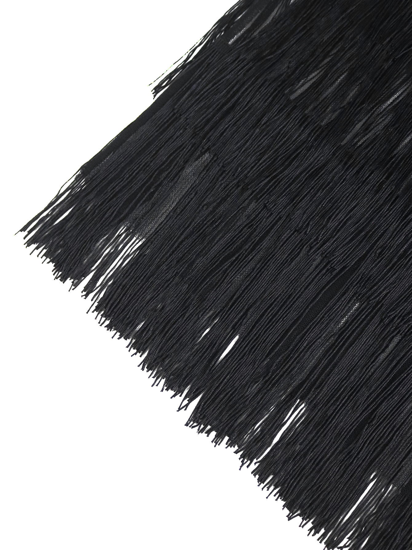 High Neck See-Through Sexy Mesh Patchwork Sleeveless Bodycon Fringe Slim Chic Formal Party Dress