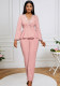 Deep V Ruffle Slim Waist Beaded Elegant Chic Party Jumpsuits