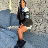 Women Fall Streetwear Sexy Crop Top and Skirt Two-Piece Set