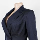Women Elegant Turndown Collar Blazer and Pants Two-Piece Set