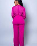 Women Elegant Lace Patchwork Lace-Up Wide-Leg Jumpsuit
