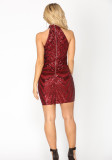 Women's Wave Sequin Sleeveless Sexy Bodycon Dress