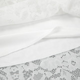 Spring Jacquard Lace Cut-Out Fashion Sexy Long Skirt