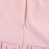 Bow Strap Slim Waist Sexy Low Back Dress Chic Long Gown