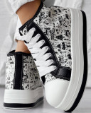 Halloween Casual Platform Lace-Up Sneakers