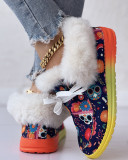Halloween Fuzzy Casual Canvas Shoes