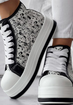 Halloween Casual Platform Lace-Up Sneakers